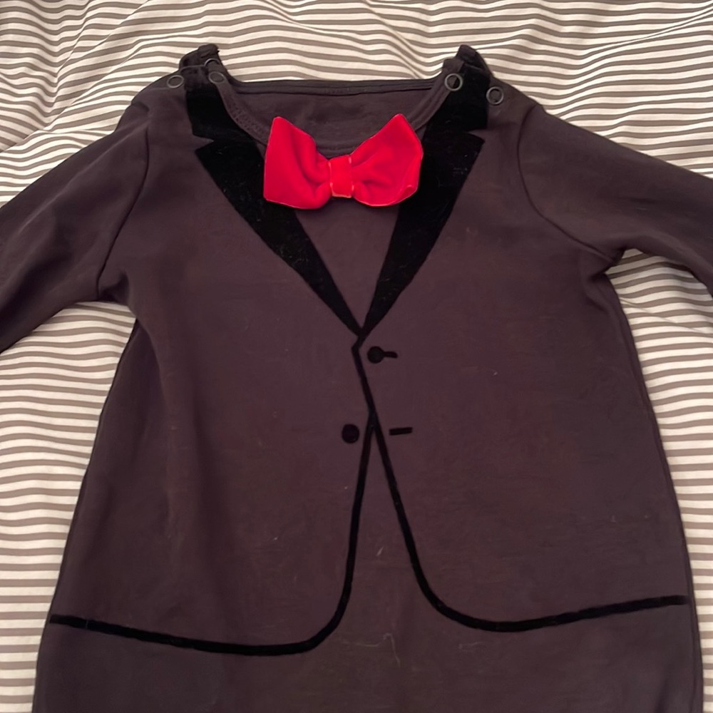 The Tiny Universe tuxedo onesie